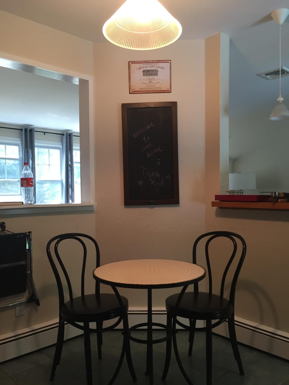 Eat-in area for two within kitchen.  