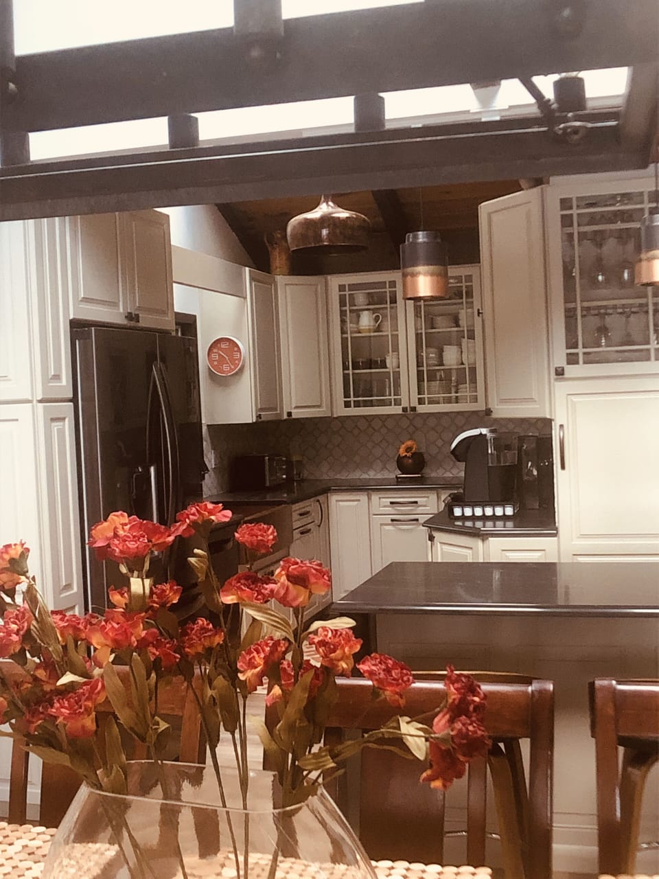 View of kitchen from DR table