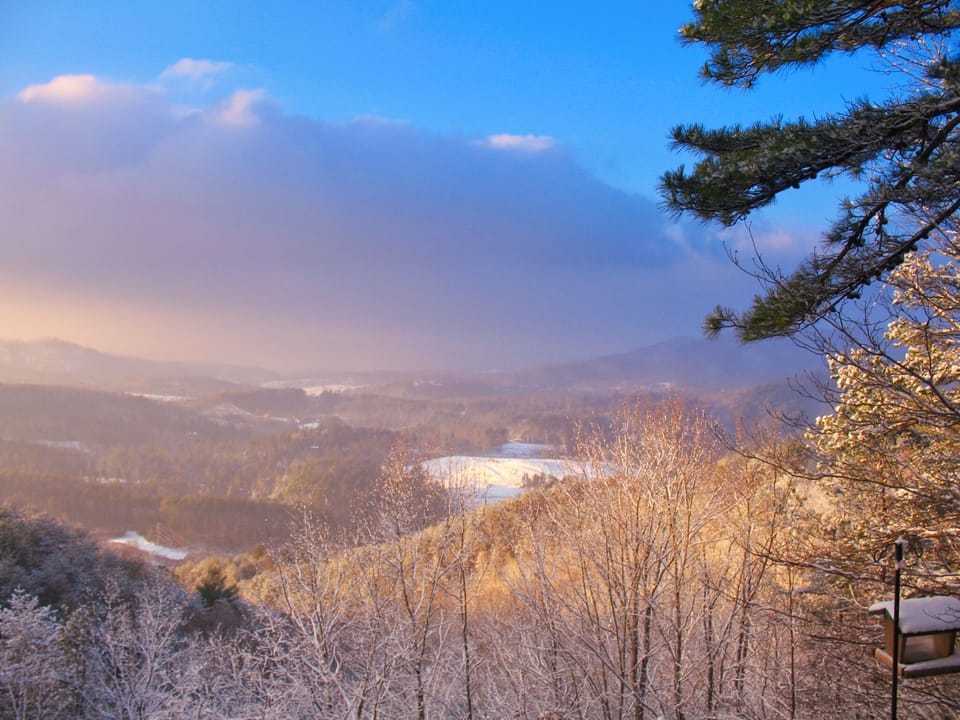 Beautiful Sunrise and view off the deck of the Retreat Above The Clouds