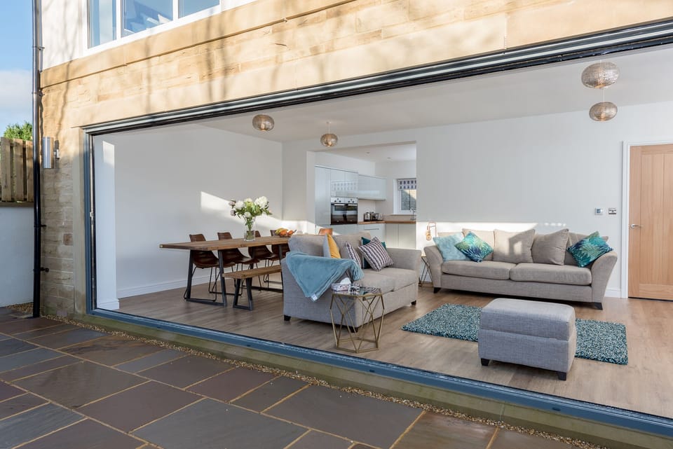 The open plan living area