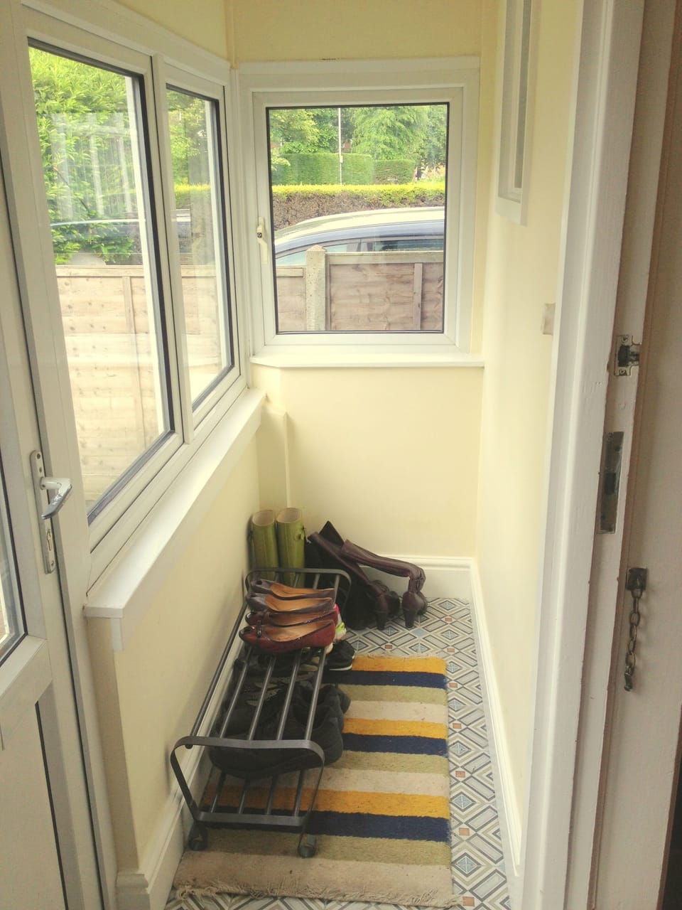 Indoor porch/shoe area