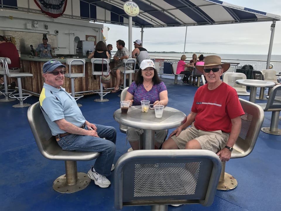 The ferry trip to Cape May is both relaxing and fun.