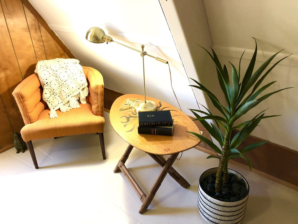 Main floor BR reading corner. Steps to Hall and Bath