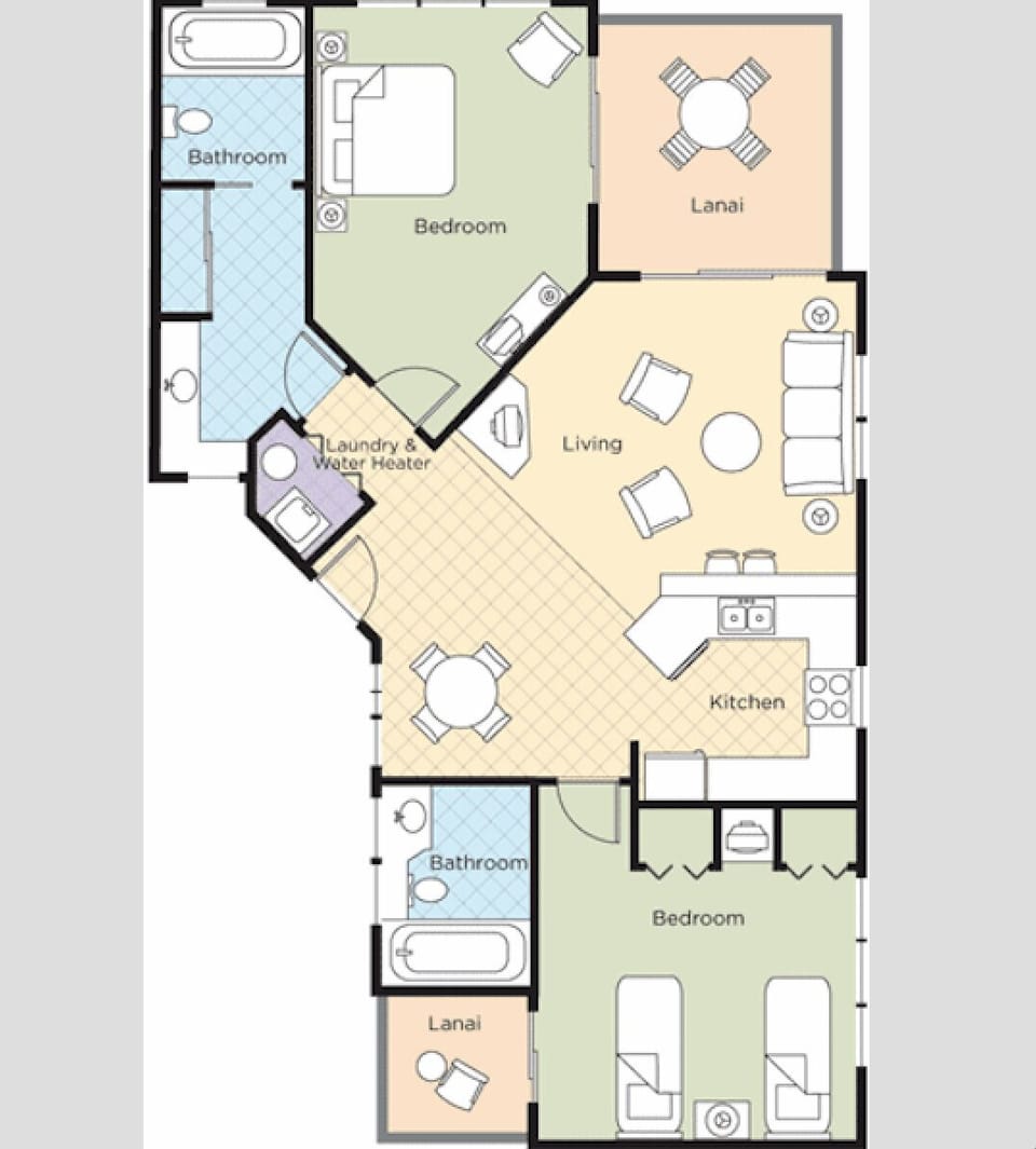 Layout and features may vary - the resort works with a floating inventory