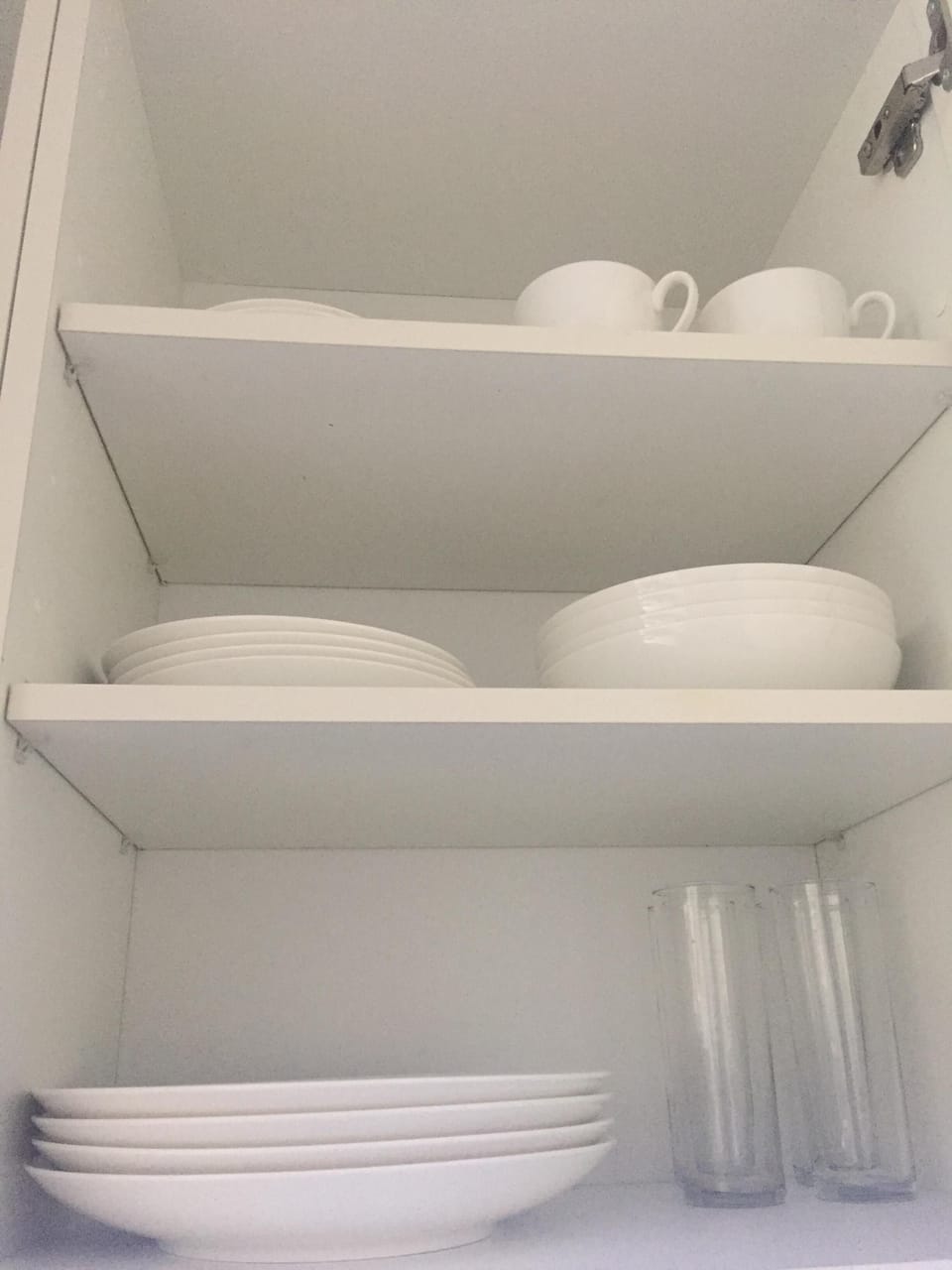 You will find plenty of crockery in the kitchen cupboards.