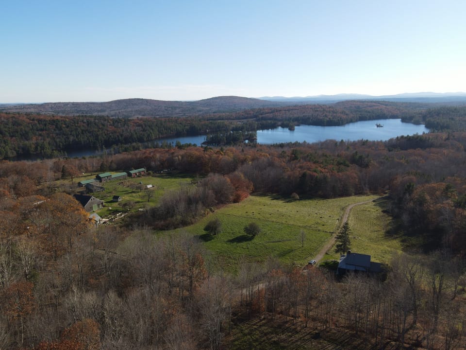 Pastures and pond views from the cottage 