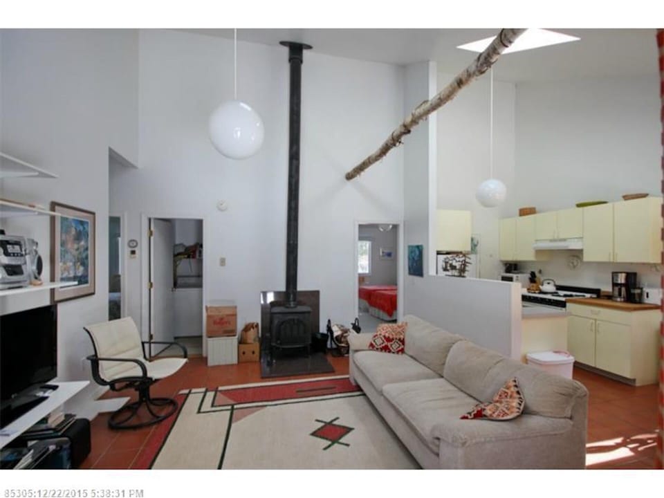 Living room and kitchen