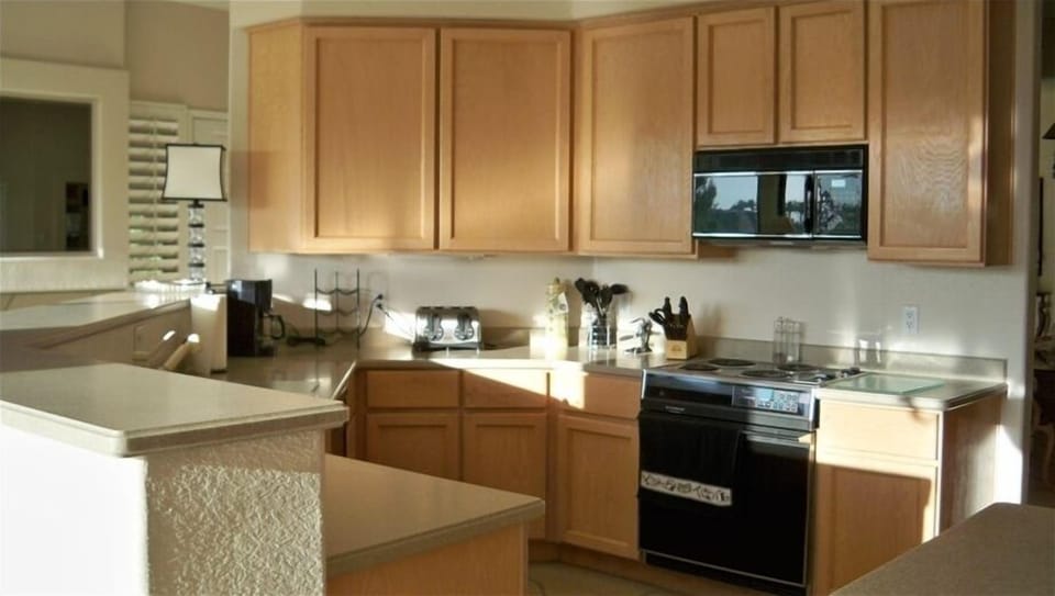 Kitchen - that takes in the view of the golf course!