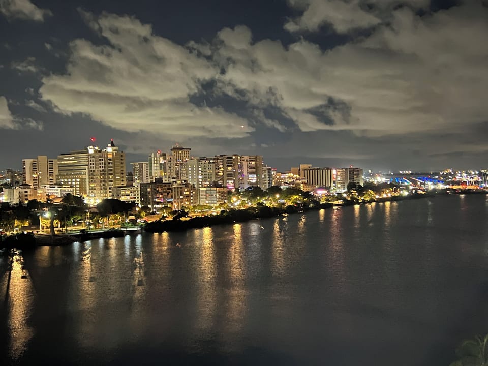 Lagoon view at night.