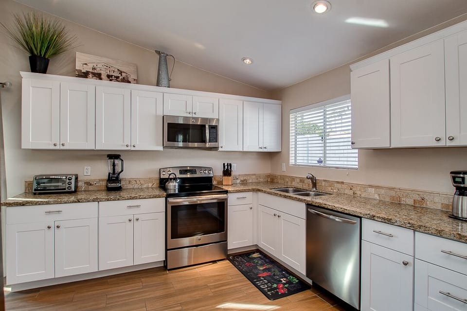 Fully stocked kitchen