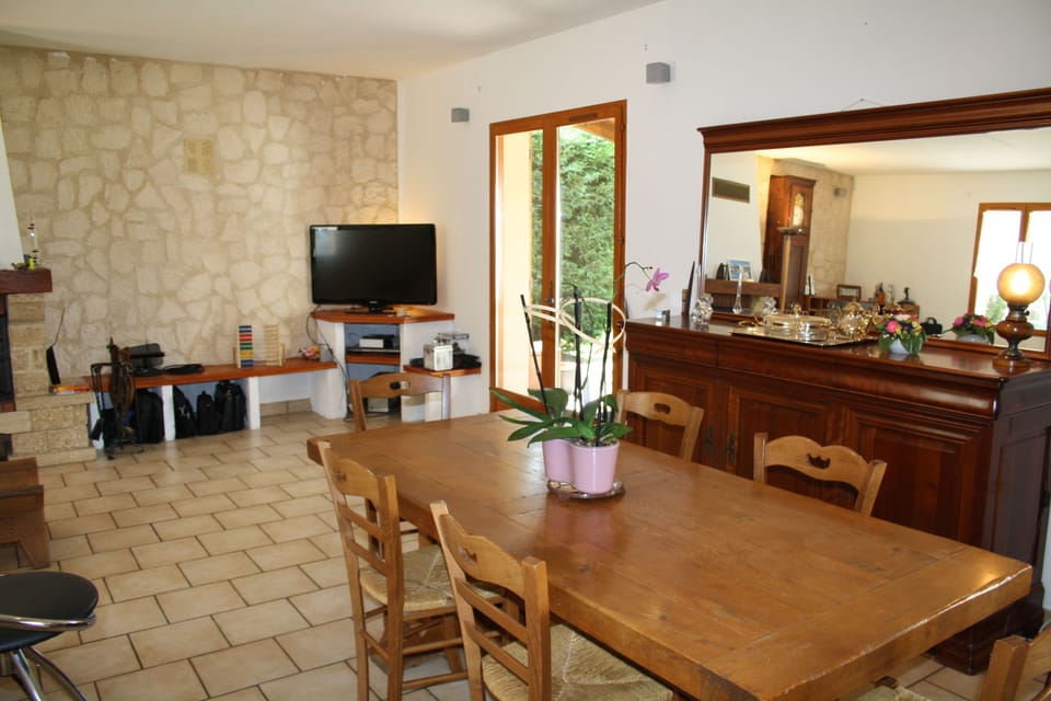 ... with its french doors opening onto the covered terrace