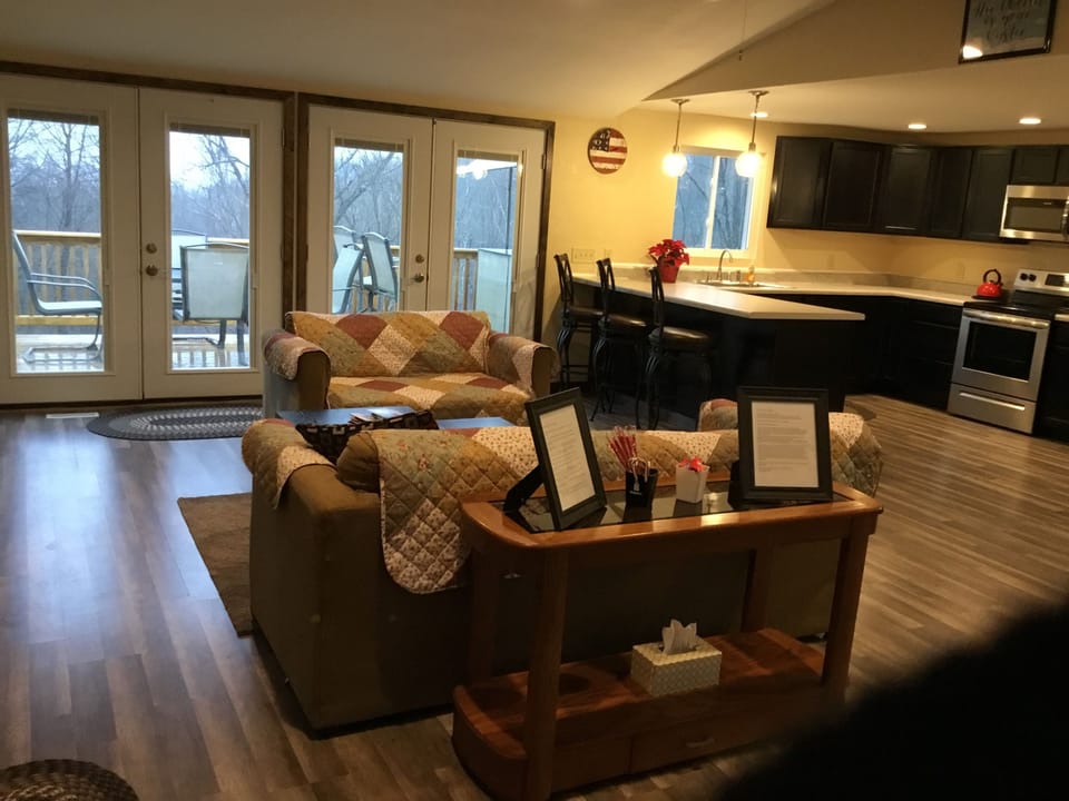 Open living room & kitchen
