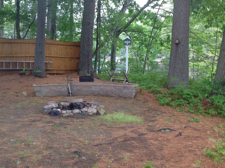 Firepit great to sit around & roast marshmellows