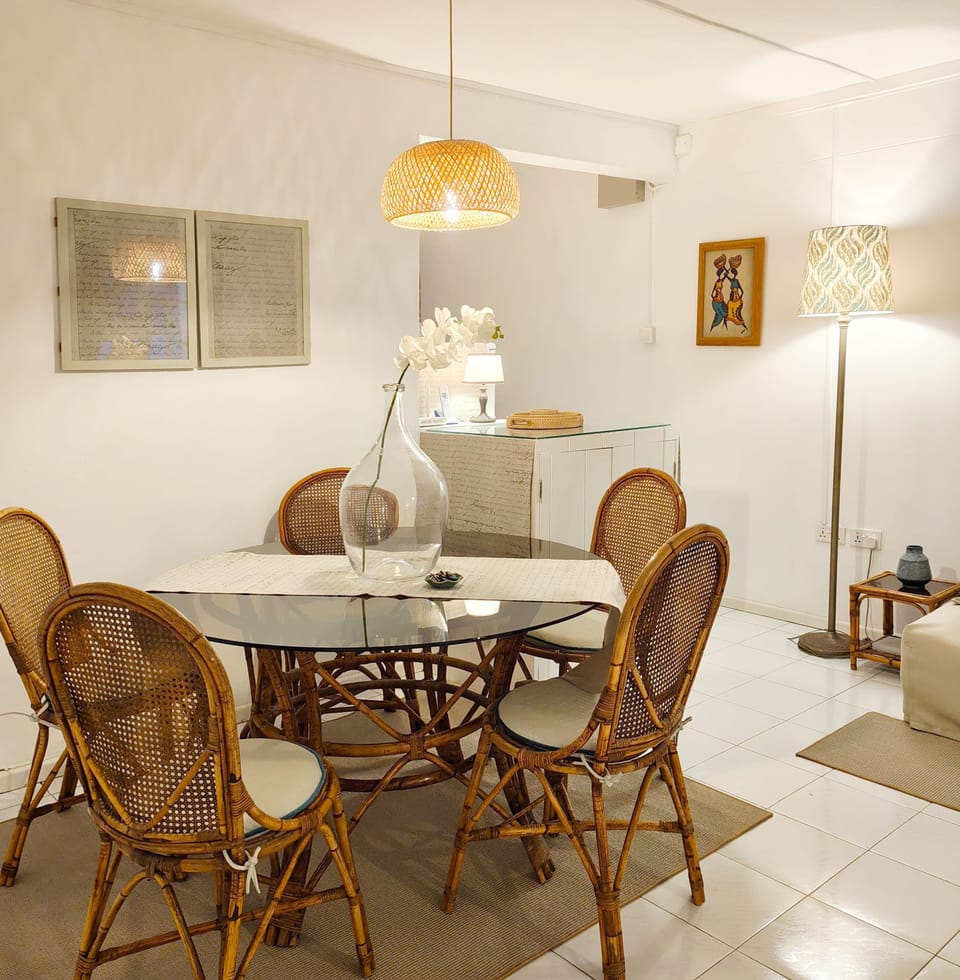 Air-conditioned dining area at night time