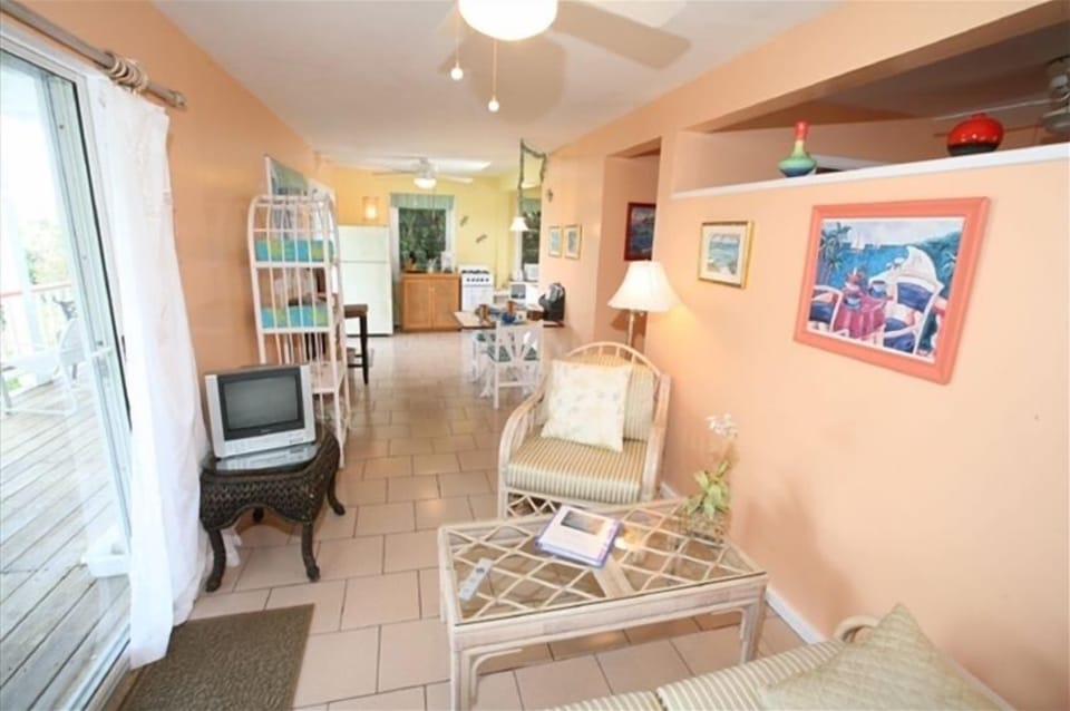 Garden (lower) level unit with adjacent to deck and panoramic views