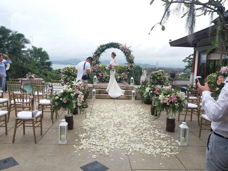 Preparing for one of the many weddings we host at Villa Sanyanga