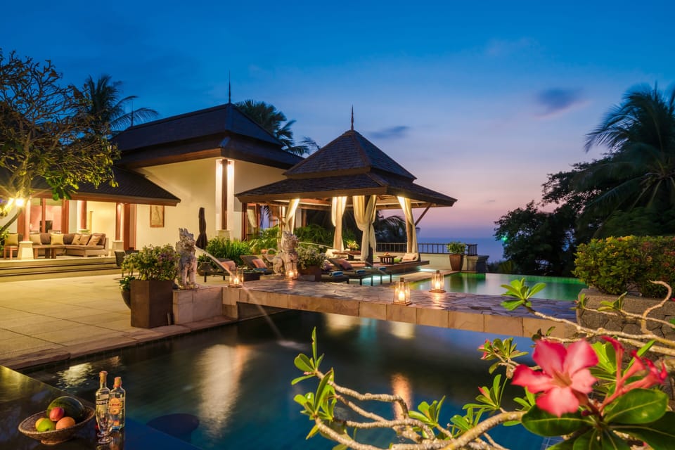 Evening on the pool terrace