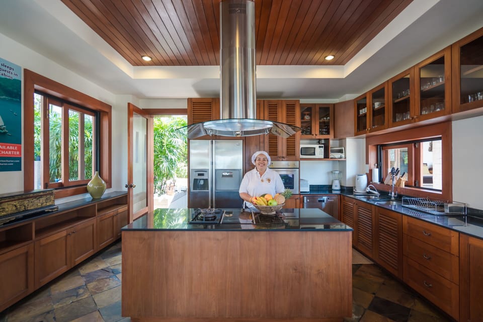 The Villa Sanyanga kitchen where your delicious meals will be prepared for you.