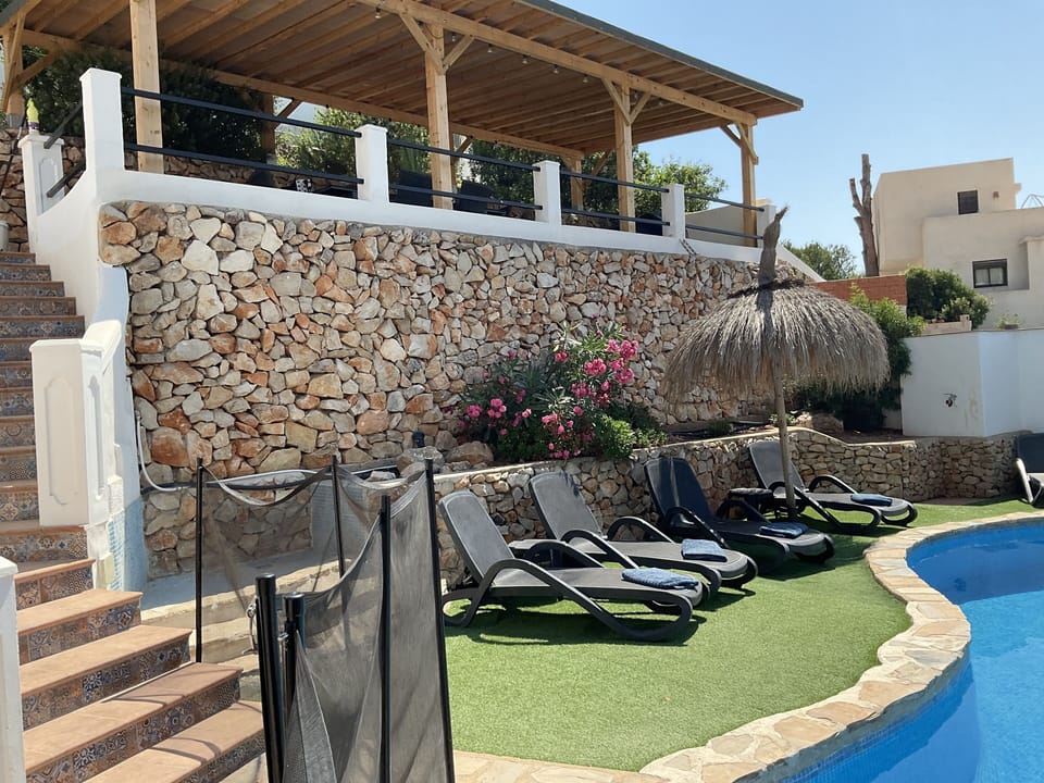 Our new loggia, perfect for welcome shade or shelter