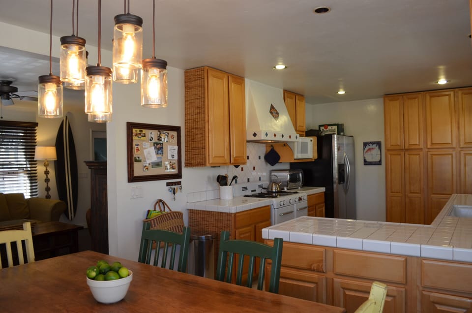 Kitchen and dining room.