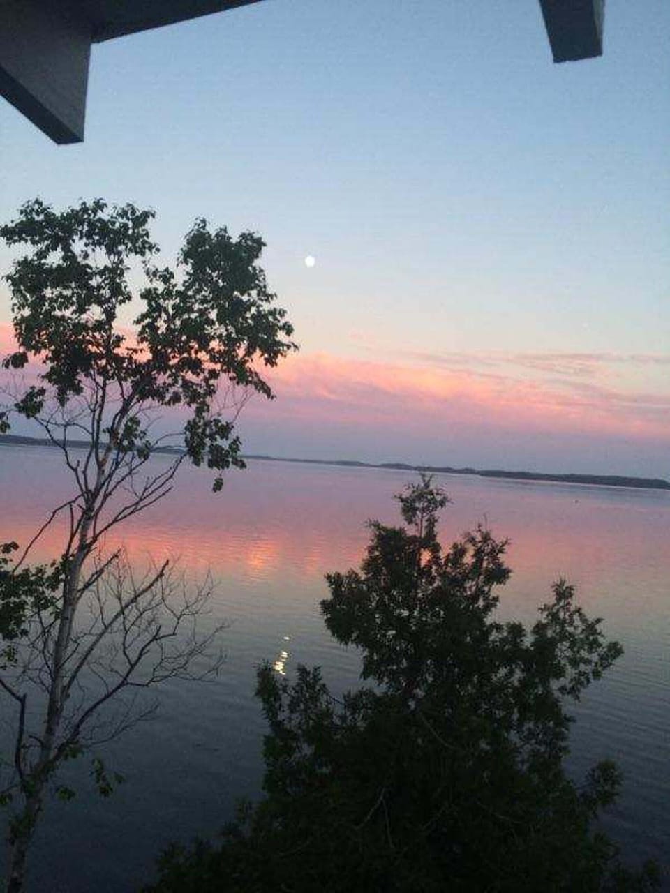Glorious colors in the water reflected from the sunset.