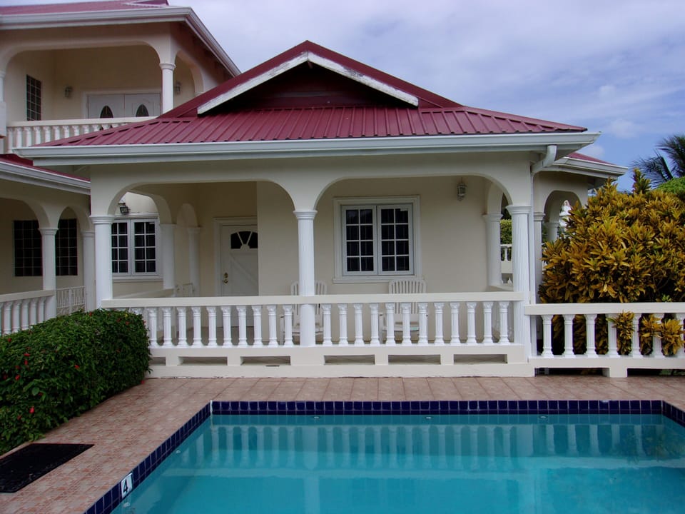 Pool with balcony in the background
