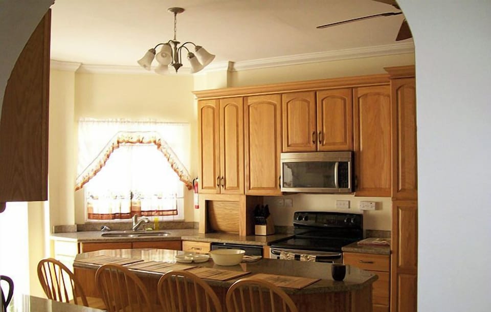 Partial view of kitchen taken from the dining room