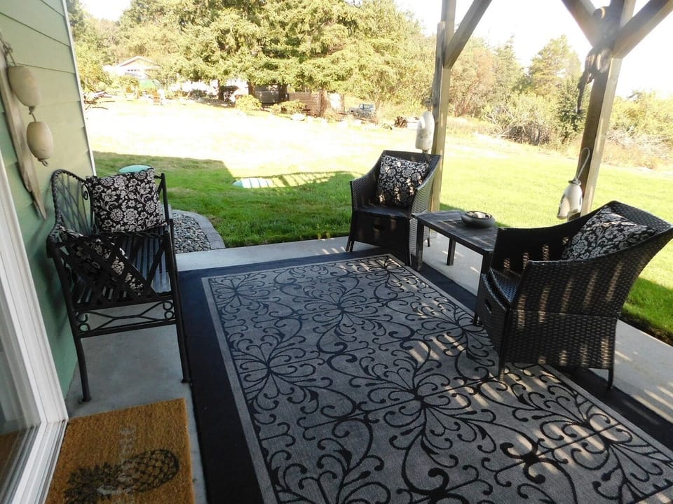 Your private entrance and patio.