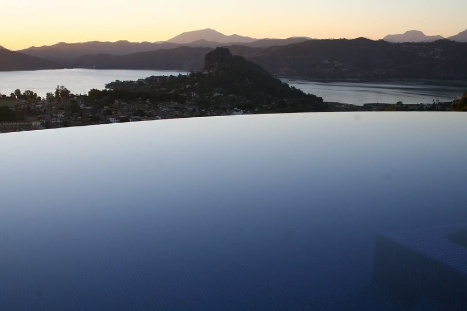 Infinity pool with view of La Pena