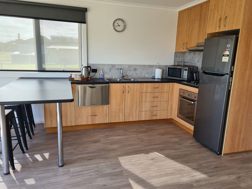 Fridge/ Freezer, microwave, oven and gas hot plates