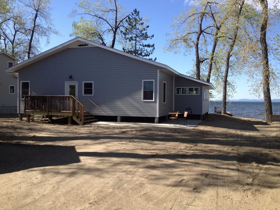 Road side view/parking area.  You are on the beach!