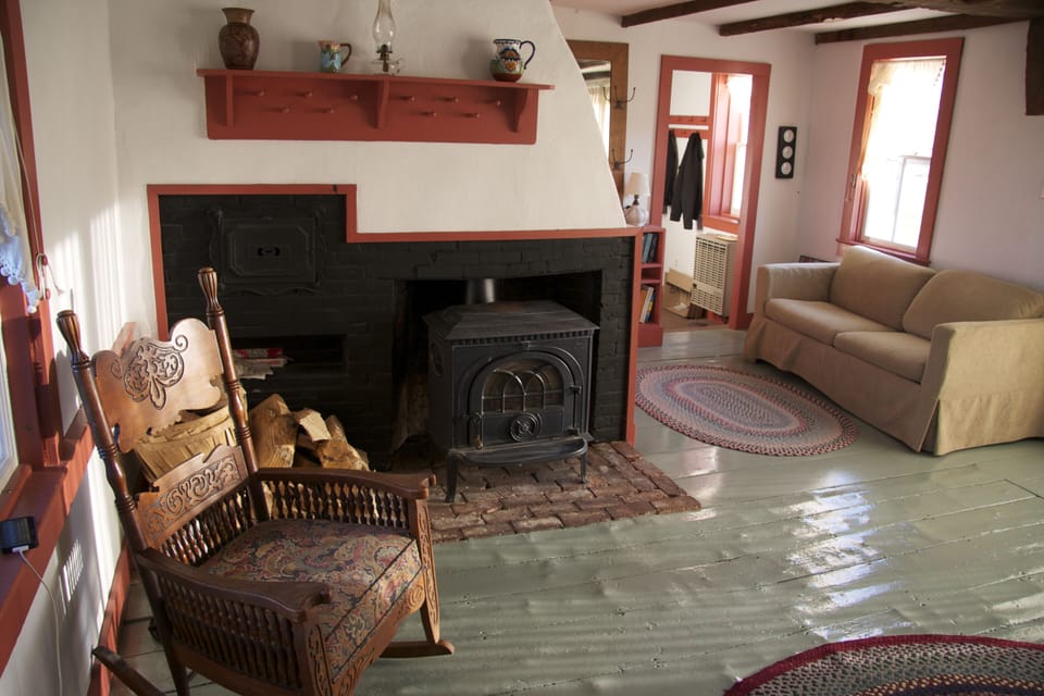 Living room with Jotul woodstove