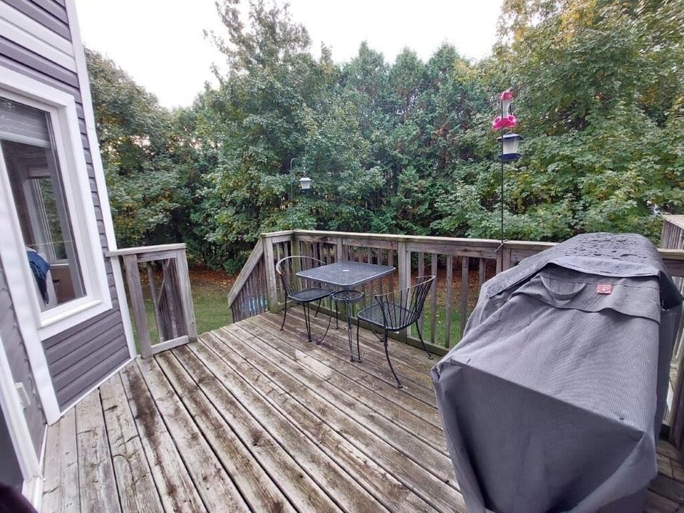 Back deck with Barbecue.