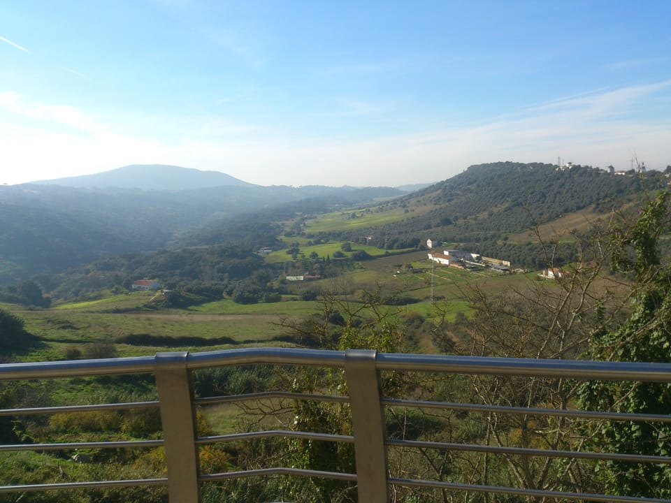 The vale seen from a cafe in Palmela, the local town