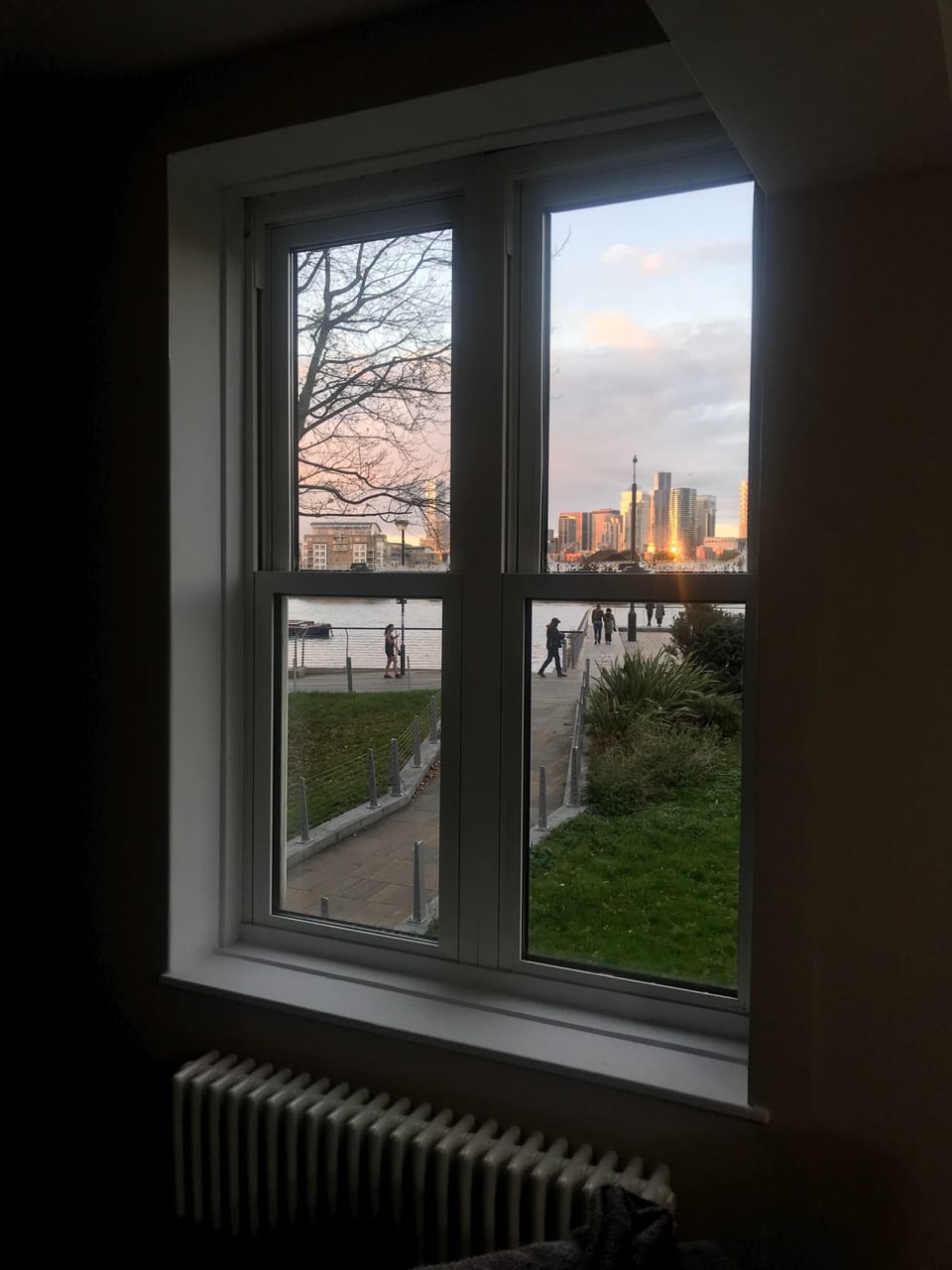 View of Canary Wharf from the living room