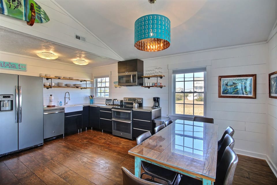 View looking right as you enter home from front door - dining table for 8