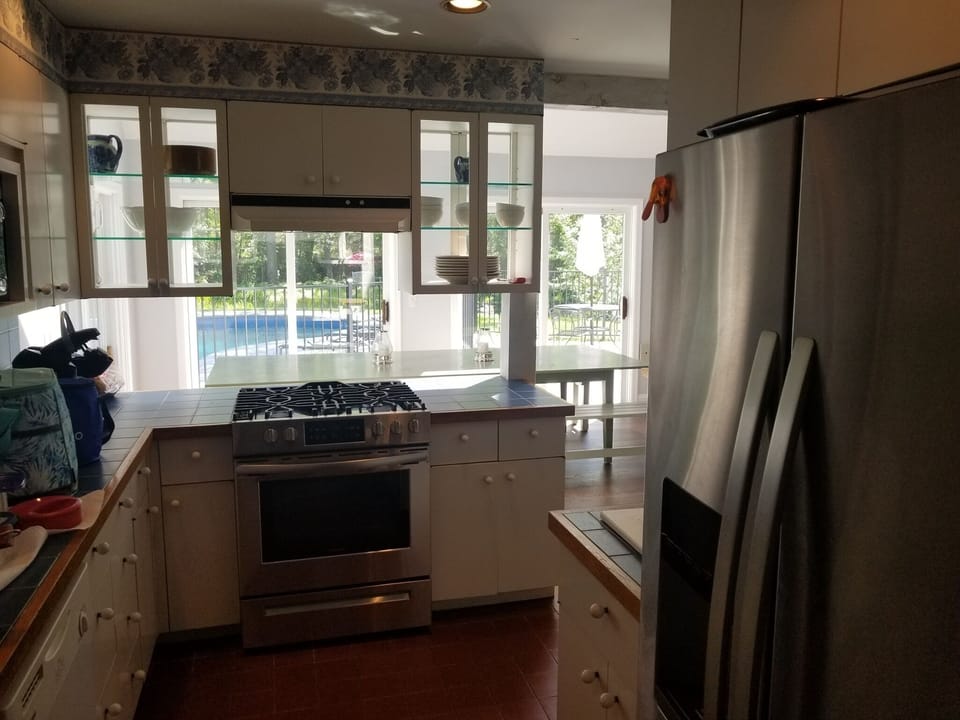 New  gas range and refrigerator 