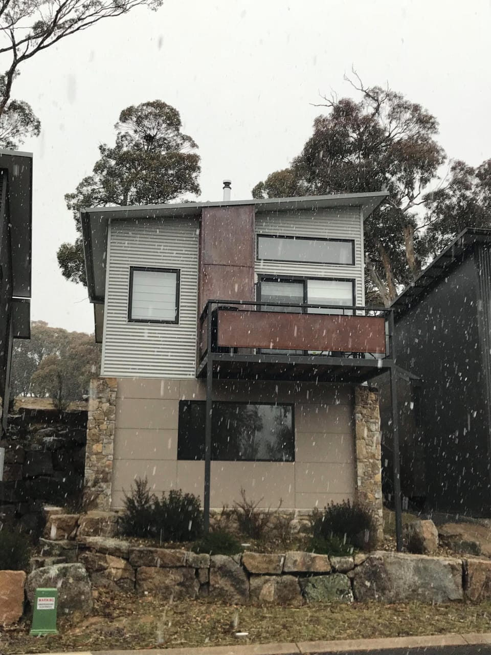 Snowfall at Biancaneve chalet