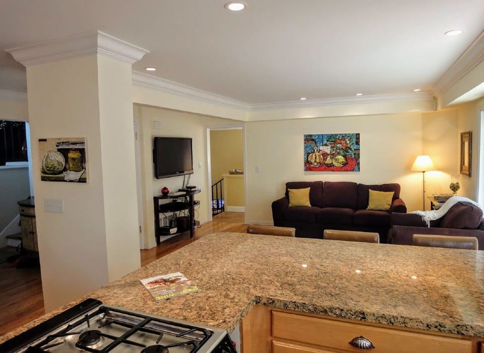 Family room off kitchen