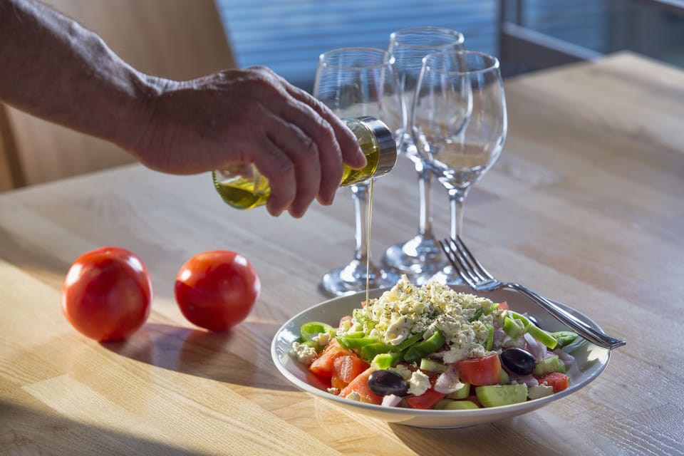 Enjoy a Greek salad.