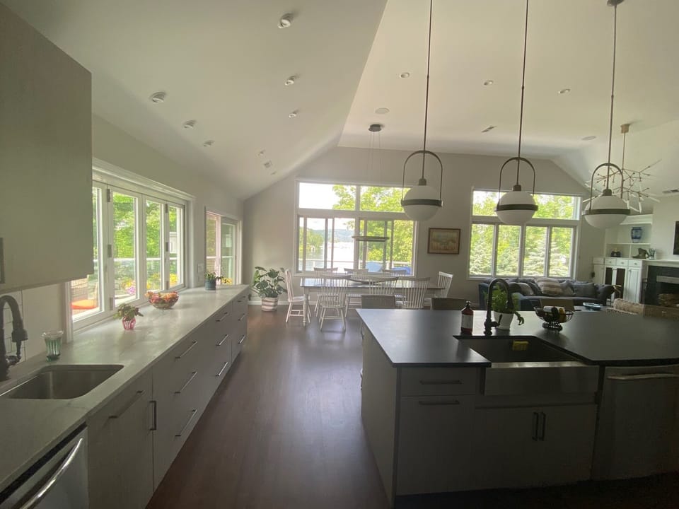 New Kitchen:  3 sinks, 2 dishwashers, massive fridge, ice machine
