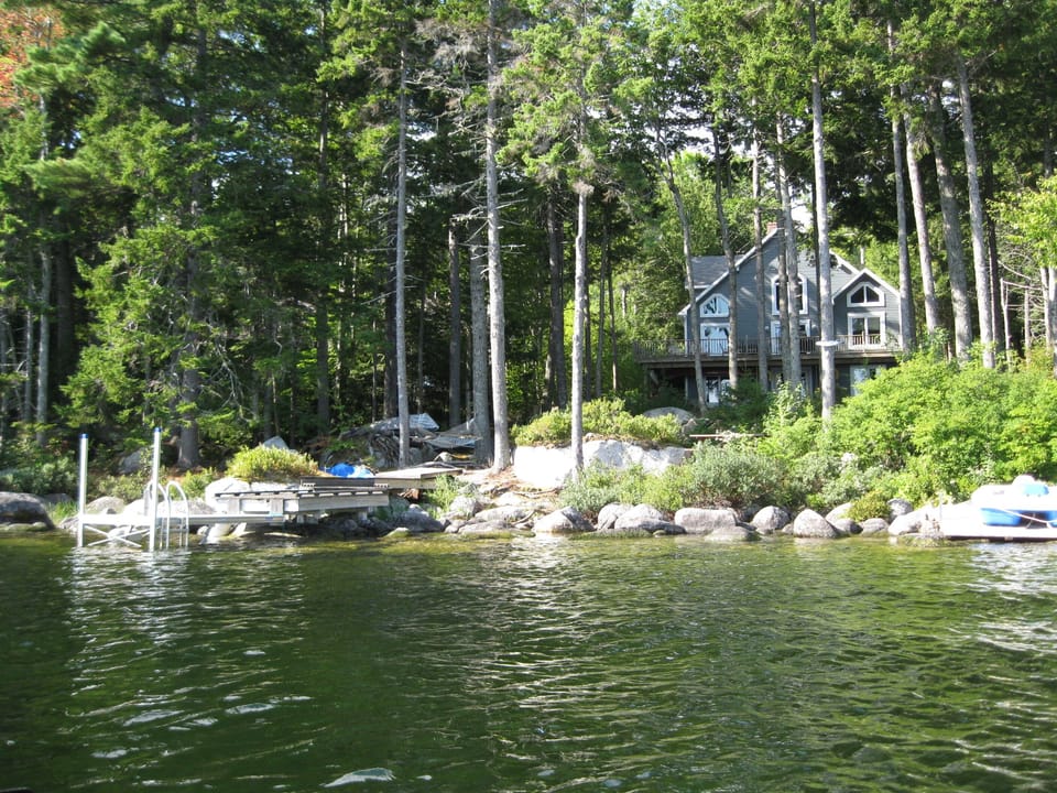 Looking at the house from the water.