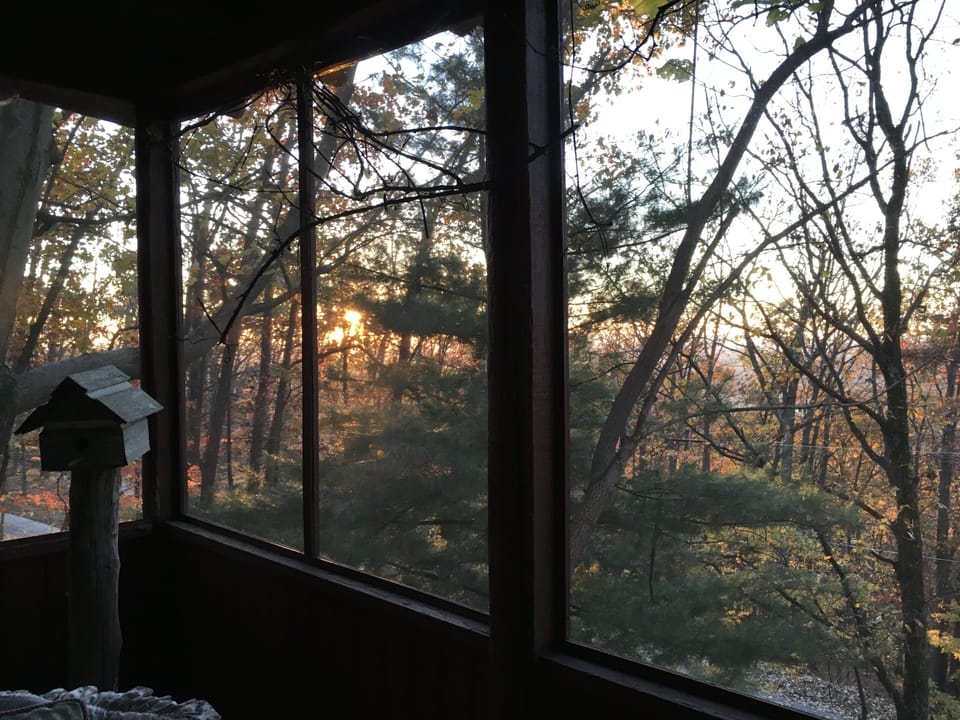 Sunset View Over Distant Shenandoah River from Porch