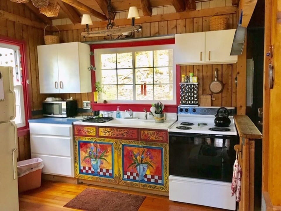 Colorful, Well-Stocked, Well-Equipped Kitchen