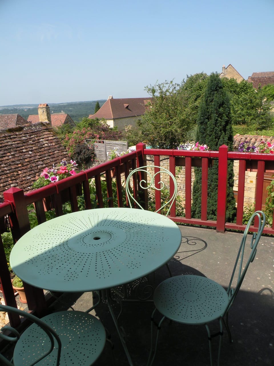 The salon terrace view--great for some wine at sunset!