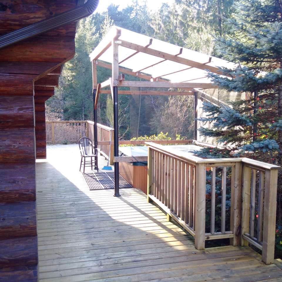Private covered hot tub