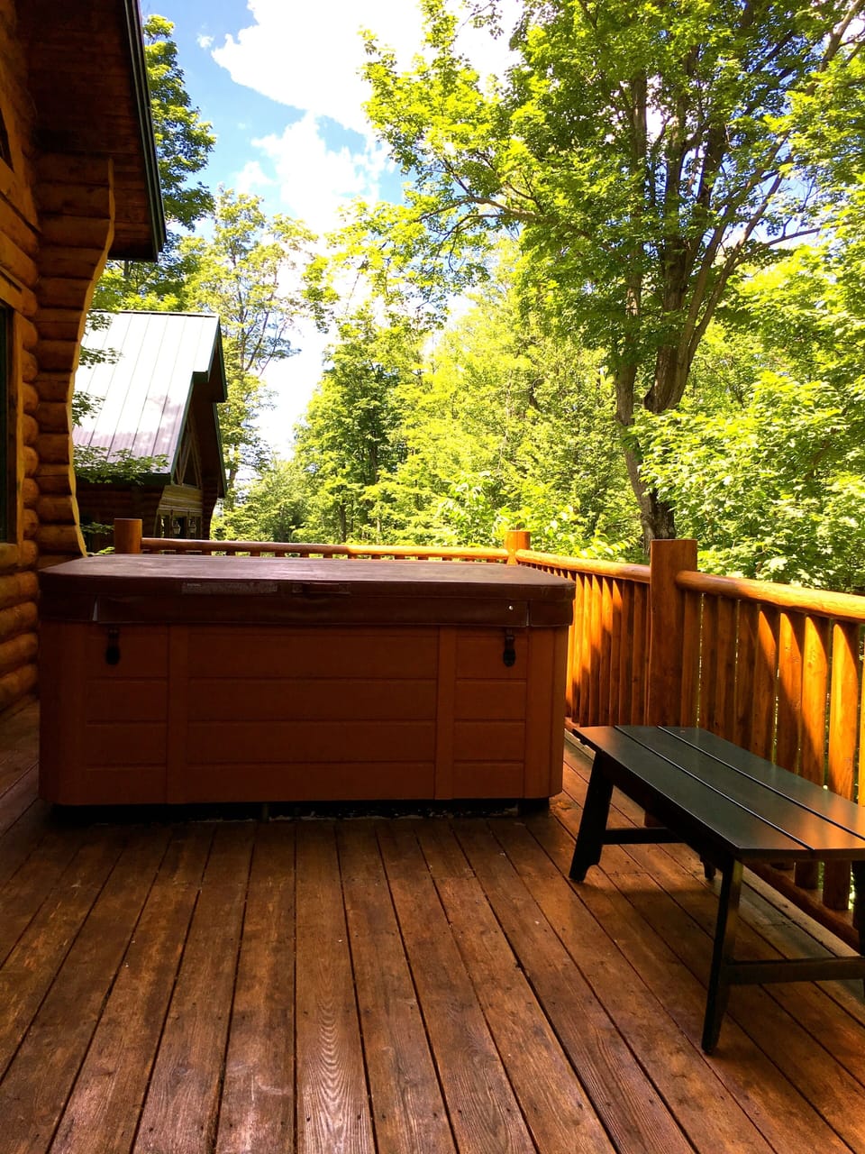 Back porch hot tub
