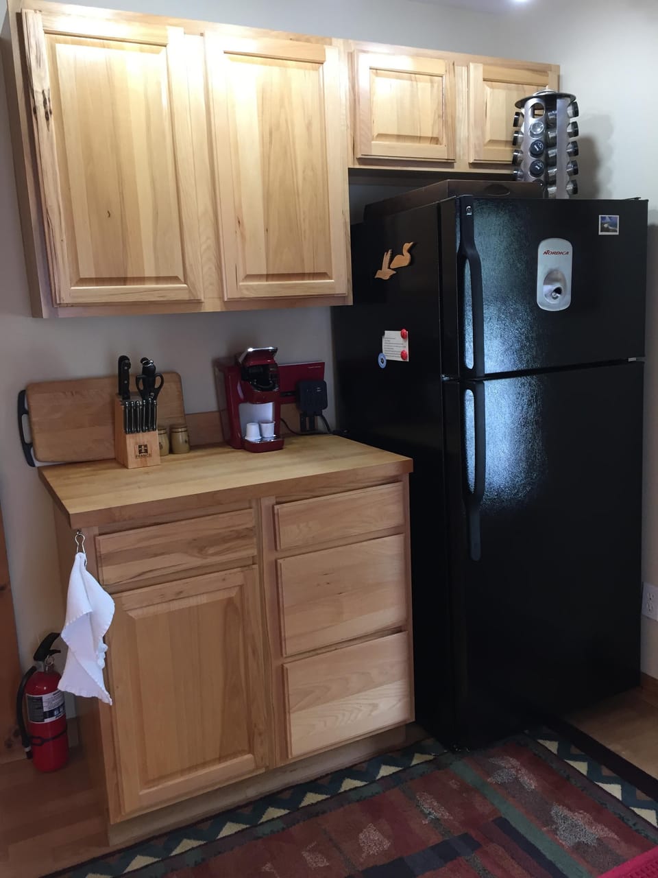 Plenty of prep space and storage for dinning in
