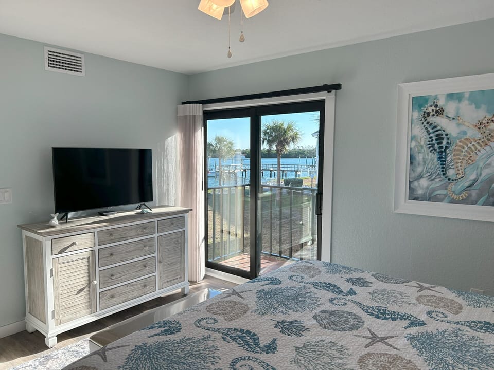 Bedroom with view of Gulf