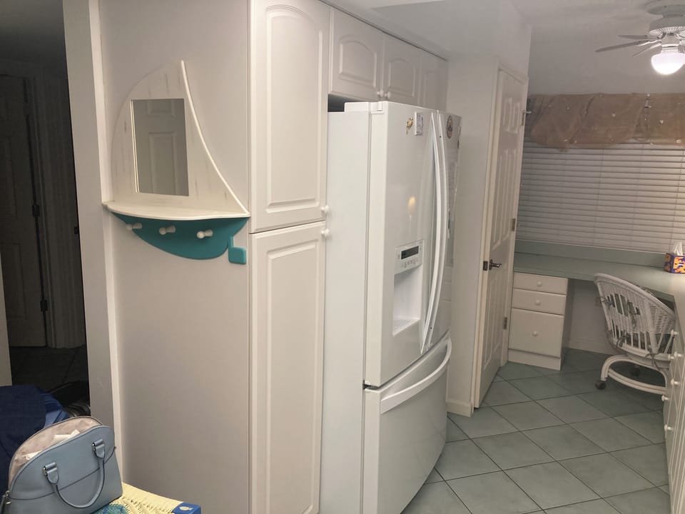 Large refrigerator, pantry 
